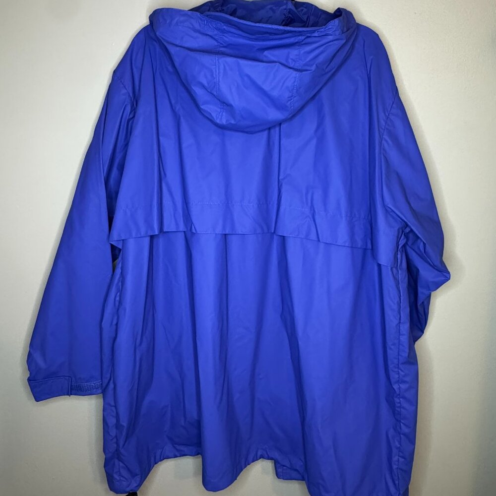Lands' End Women's Hooded Rain Jacket Blue Plus Size 2X - Picture 3 of 5